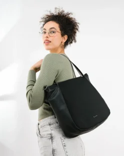 New BIBA Handbag Slang Dark Bell Black