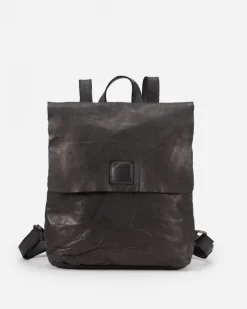 New BIBA Leather Backpack Boston Black