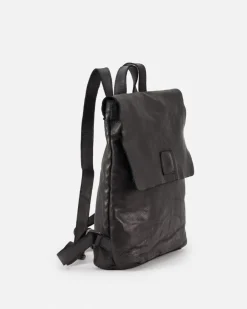 New BIBA Leather Backpack Boston Black