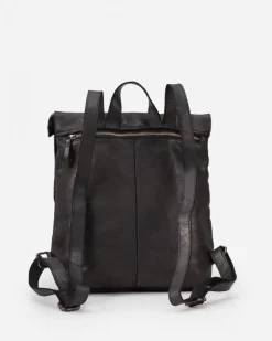 New BIBA Leather Backpack Boston Black