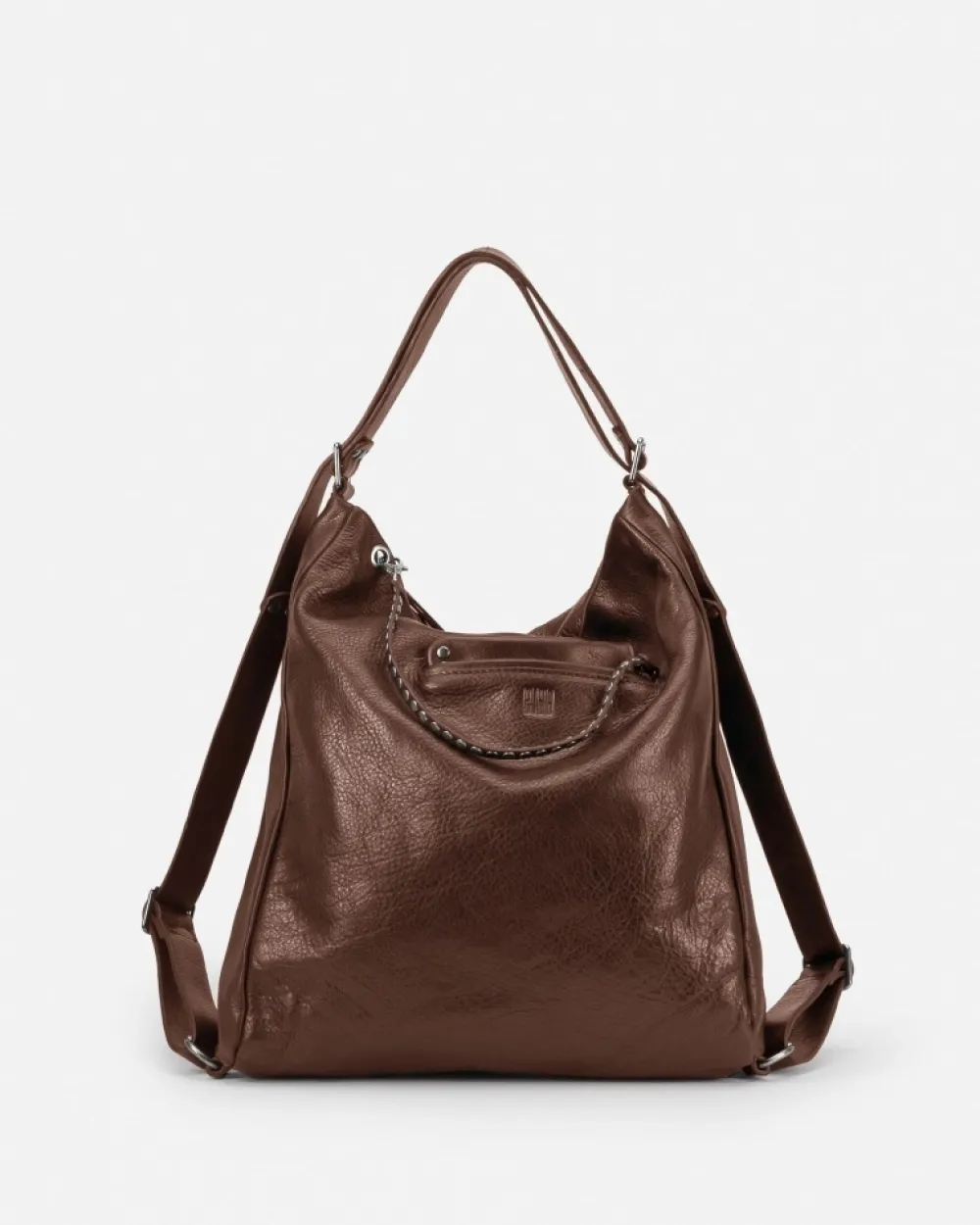 Best BIBA Leather Backpack Brewton Dark Brown