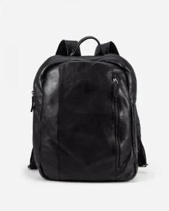 Clearance BIBA Leather Backpack Gary Black