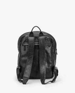 Clearance BIBA Leather Backpack Gary Black