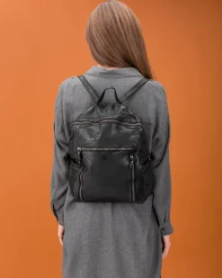 Discount BIBA Leather Backpack Greenville Black