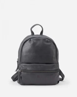 Clearance BIBA Leather Backpack Jersey X Black