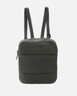 Fashion BIBA Leather Backpack Springfield Dark Brown