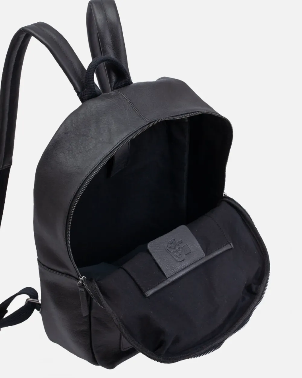 New BIBA Leather Backpack West Riverside Black