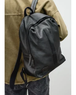 New BIBA Leather Backpack West Riverside Black