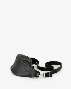 Clearance BIBA Leather Belt Bag Stanbury Black