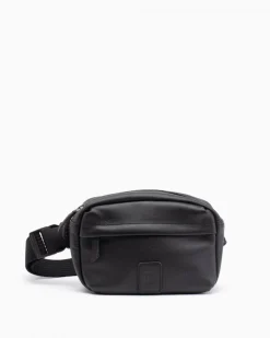 Fashion BIBA Leather Belt Bag West Riverside Black