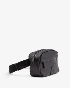 Fashion BIBA Leather Belt Bag West Riverside Black