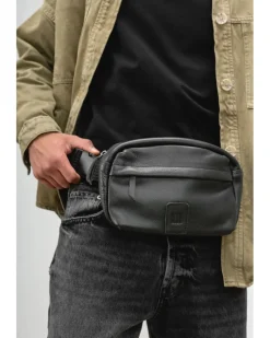 Fashion BIBA Leather Belt Bag West Riverside Black