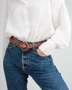 Online BIBA Leather Belt Cumberland Dark Brown