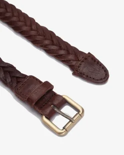 Best BIBA Leather Belt Hudson River Dark Brown