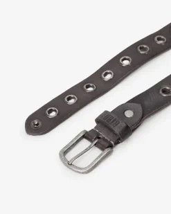 Best BIBA Leather Belt Pearl Black
