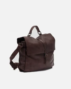 Outlet BIBA Leather Briefcase Michigan Dark Brown