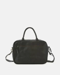 New BIBA Leather Briefcase Springfield Dark Brown