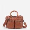 New BIBA Leather Briefcase Stuart Tan