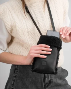 Fashion BIBA Leather Case Valentine Black