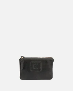 Fashion BIBA Leather Coin Purse Kansas Black