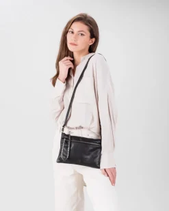 Sale BIBA Leather Cross Bag Brewton Black
