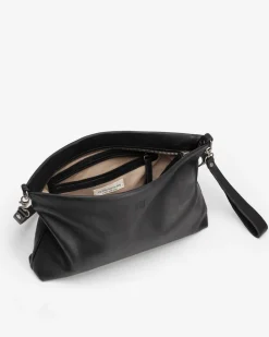 Clearance BIBA Leather Cross Bag Carolina Out Black