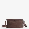 Discount BIBA Leather Cross Bag Carolina Out Dark Brown