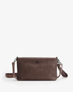 Discount BIBA Leather Cross Bag Carolina Out Dark Brown