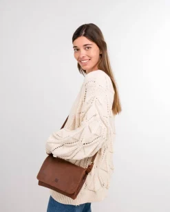 Best BIBA Leather Cross Bag Destin Tan