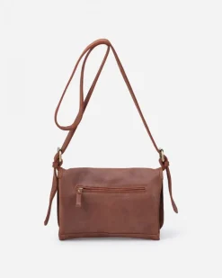 Best BIBA Leather Cross Bag Destin Tan