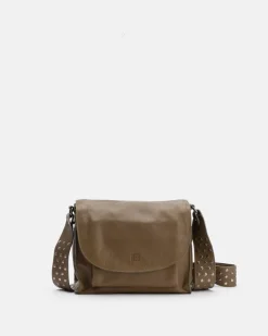 New BIBA Leather Cross Bag Easley Khaki