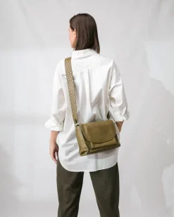 New BIBA Leather Cross Bag Easley Khaki