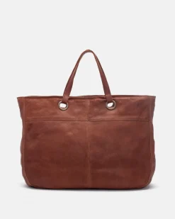 Clearance BIBA Leather Cross Bag Evans Tan