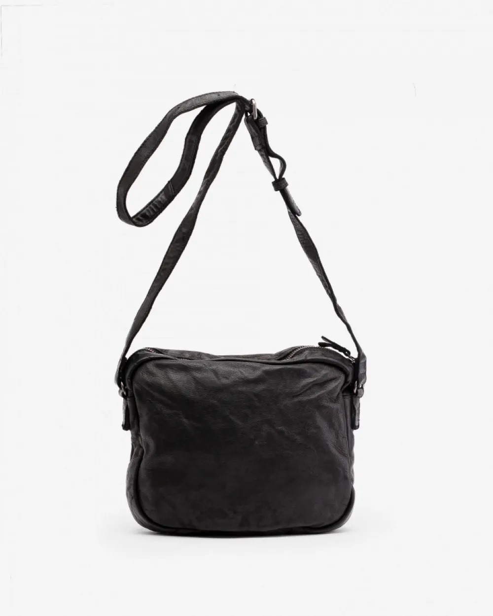 Best BIBA Leather Cross Bag Greenville Black