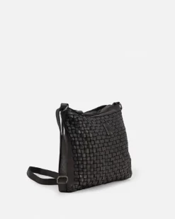 New BIBA Leather Cross Bag Kansas Black