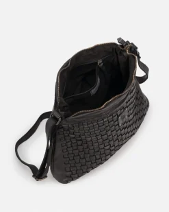 New BIBA Leather Cross Bag Kansas Black