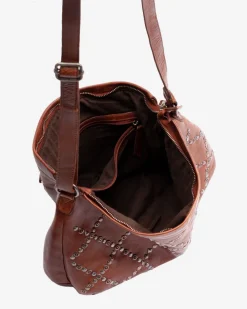 Clearance BIBA Leather Cross Bag Lakewood Tan