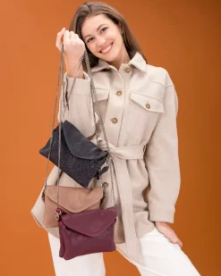 Clearance BIBA Leather Cross Bag Logan Black