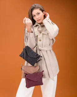 Clearance BIBA Leather Cross Bag Logan Black