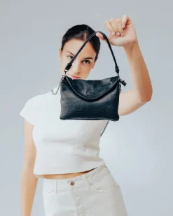 Clearance BIBA Leather Cross Bag Logan Black