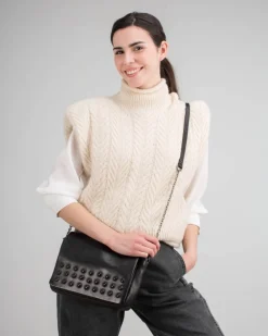 Discount BIBA Leather Cross Bag Lubbock Black