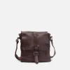 Fashion BIBA Leather Cross Bag Michigan Dark Brown