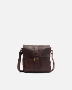 Best BIBA Leather Cross Bag Michigan Dark Brown