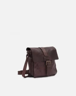 Best BIBA Leather Cross Bag Michigan Dark Brown