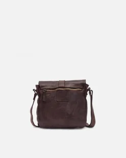 Best BIBA Leather Cross Bag Michigan Dark Brown