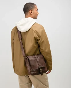 Best BIBA Leather Cross Bag Michigan Dark Brown