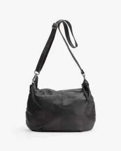 Best BIBA Leather Cross Bag Moon Black