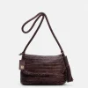 Sale BIBA Leather Cross Bag Perkins Dark Brown
