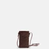 Best BIBA Leather Cross Bag Perkins Dark Brown