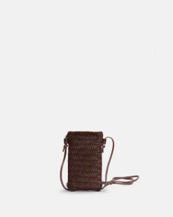 Best BIBA Leather Cross Bag Perkins Dark Brown